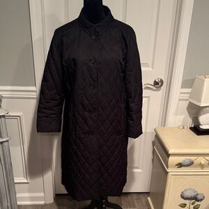 Vintage Burberry Black Quilted Puffer Coat